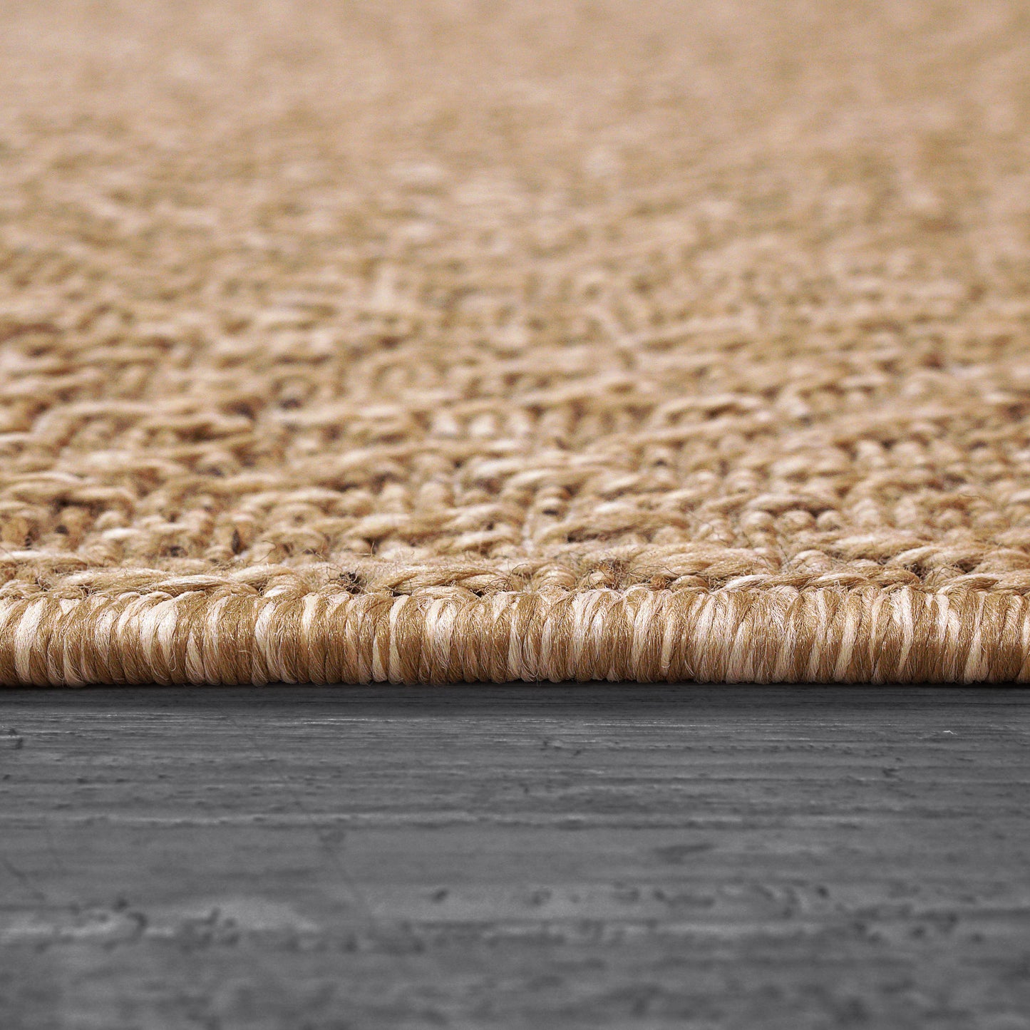 Kenai Modern Natural Geometric No Pile Rug
