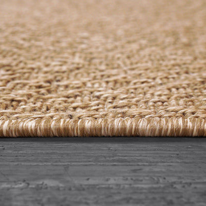 Kenai Modern Natural Geometric No Pile Rug