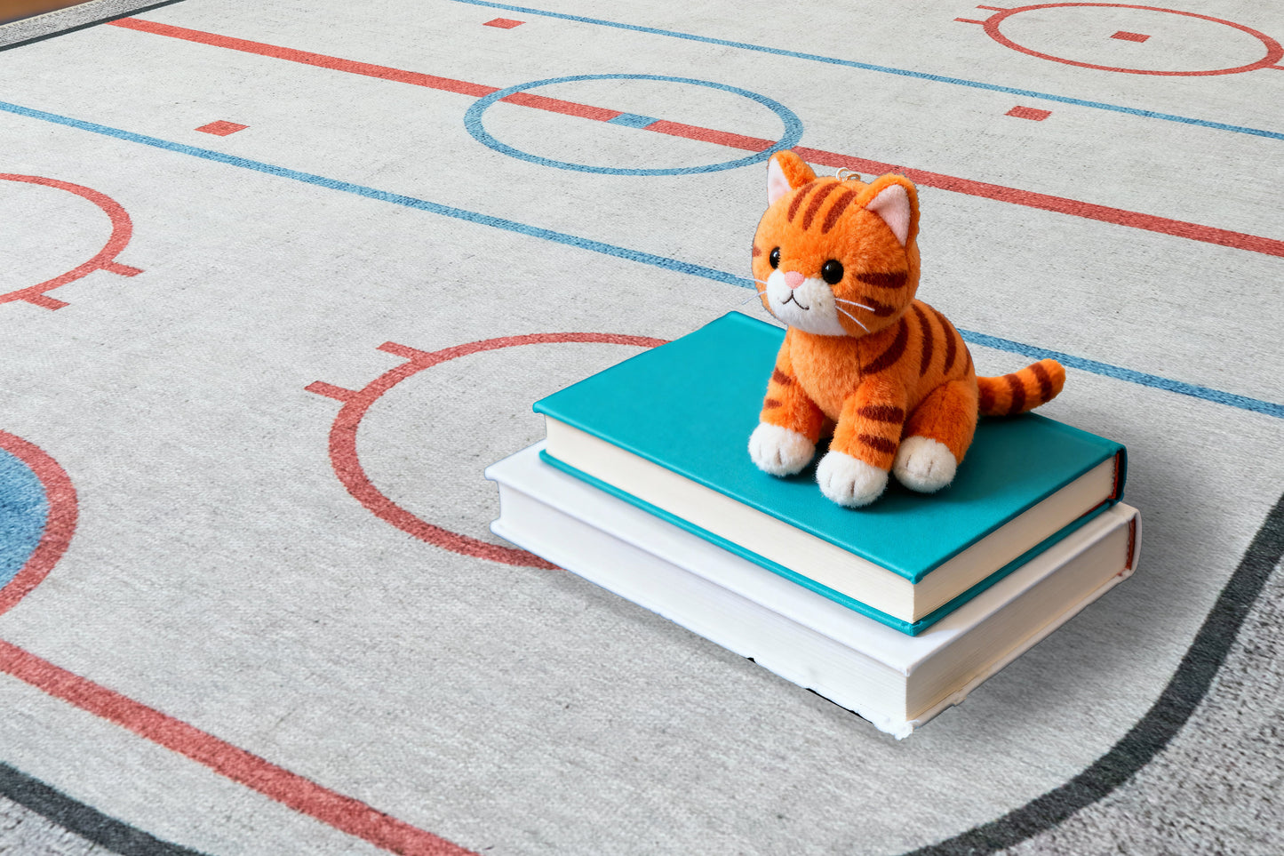 Kidz Children Ivory/Multi Hockey No Pile Rug
