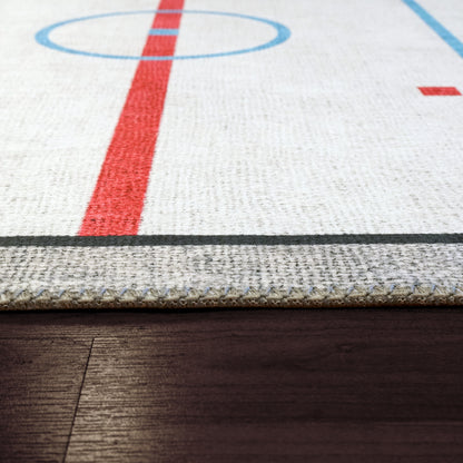Kidz Children Ivory/Multi Hockey No Pile Rug