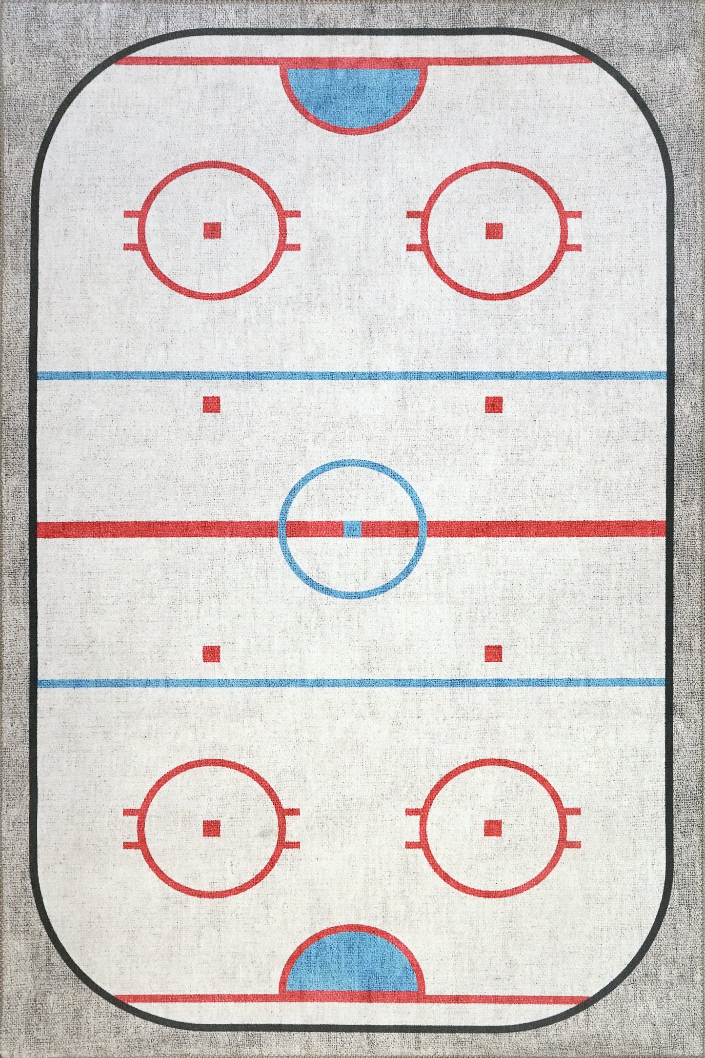 Kidz Children Ivory/Multi Hockey No Pile Rug