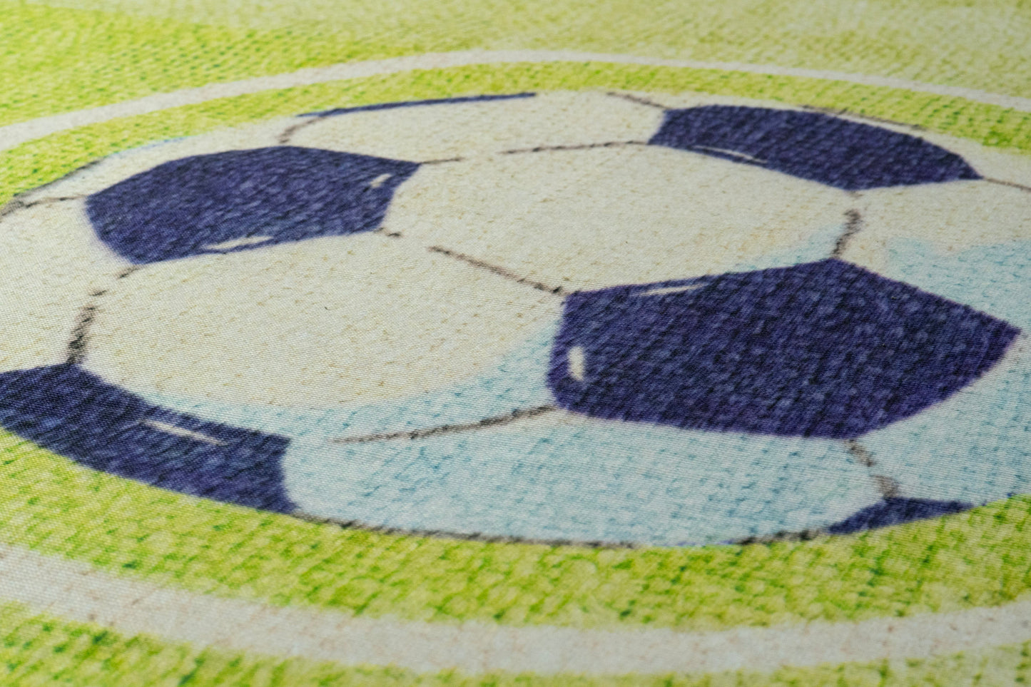 Kidz Children Green Soccer No Pile Rug