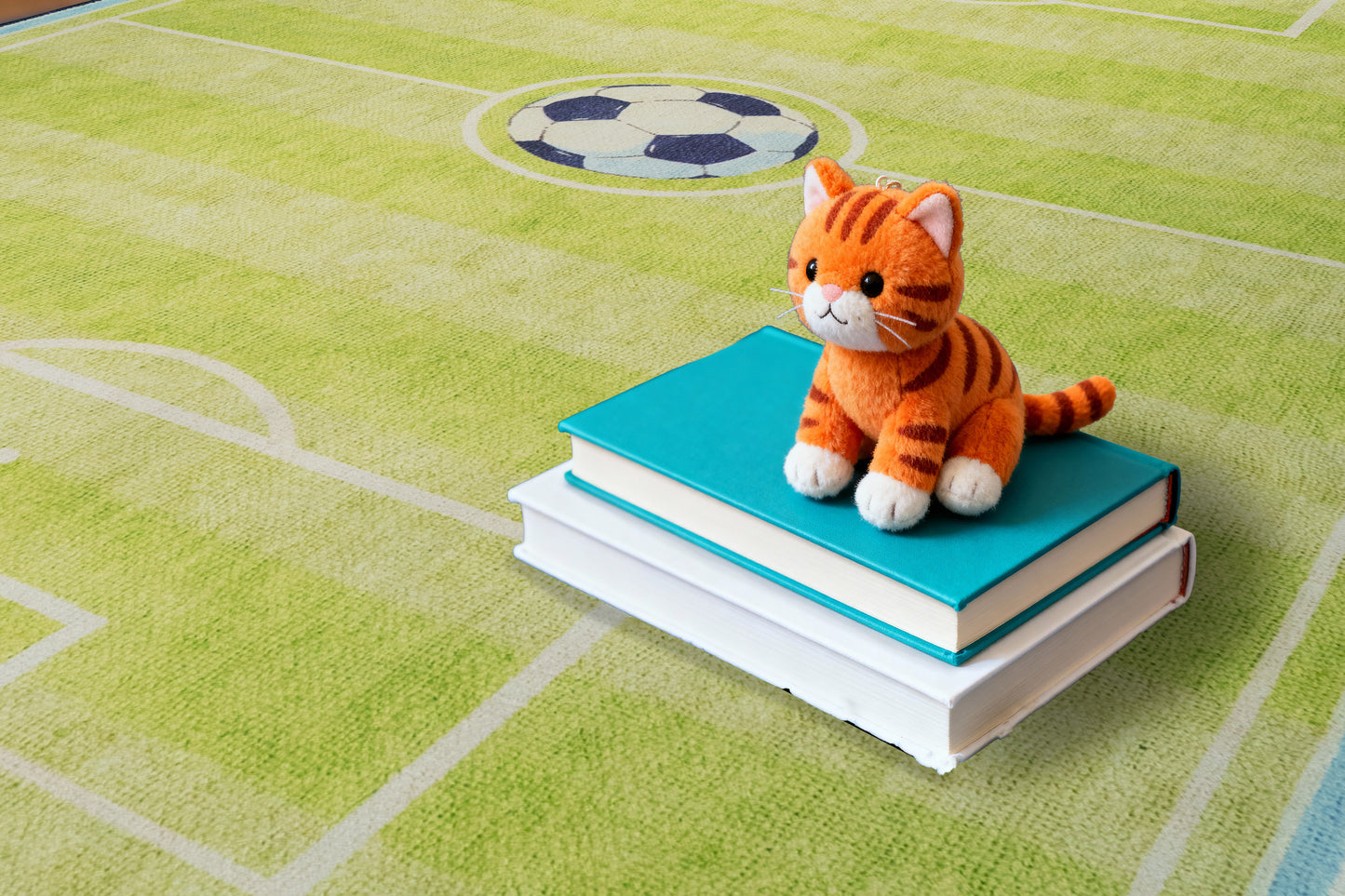 Kidz Children Green Soccer No Pile Rug