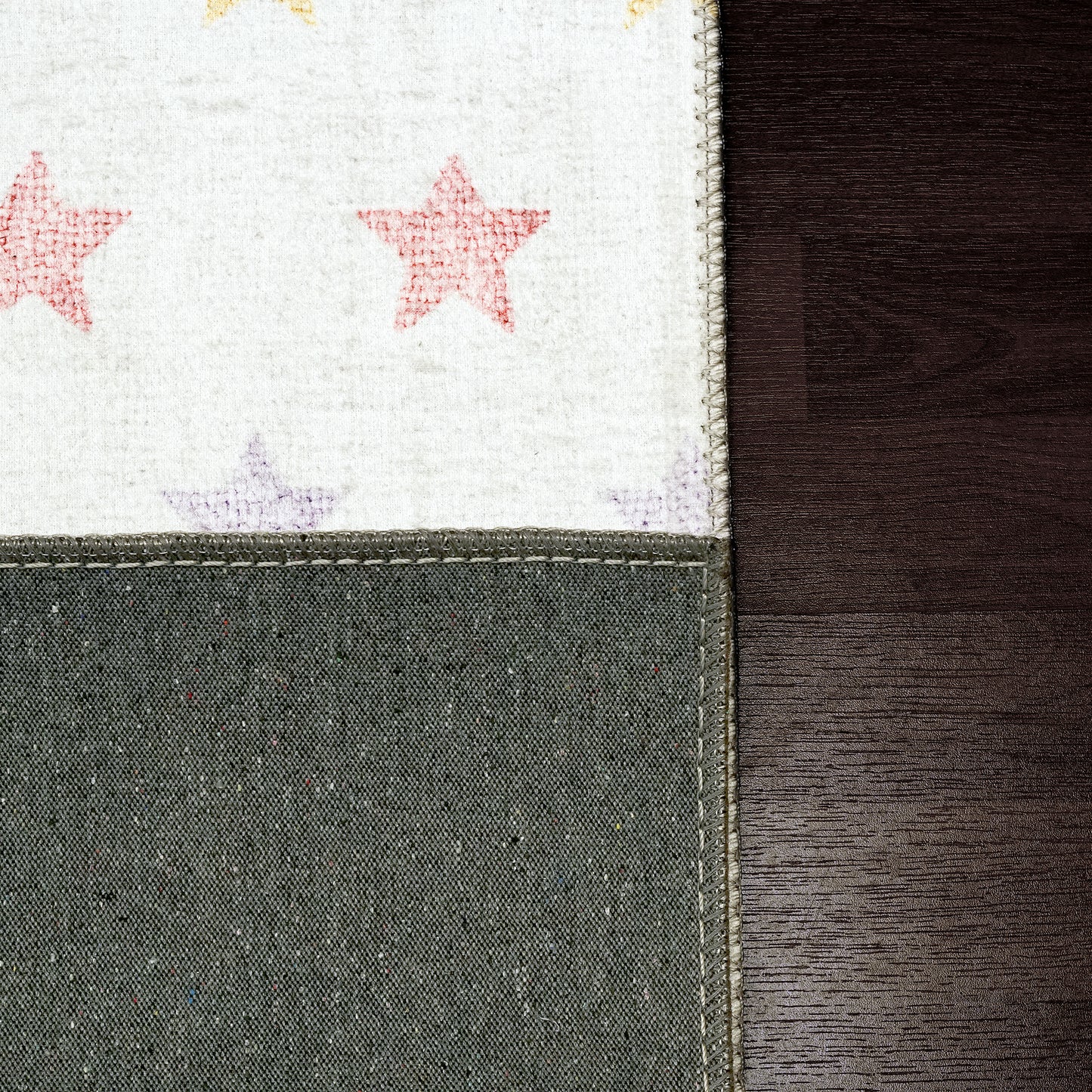 Kidz Children Ivory/Multi Stars No Pile Rug
