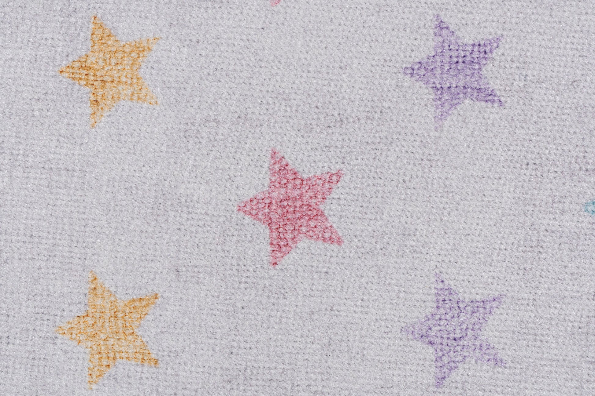 Kidz Children Ivory/Multi Stars No Pile Rug