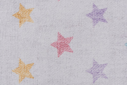 Kidz Children Ivory/Multi Stars No Pile Rug