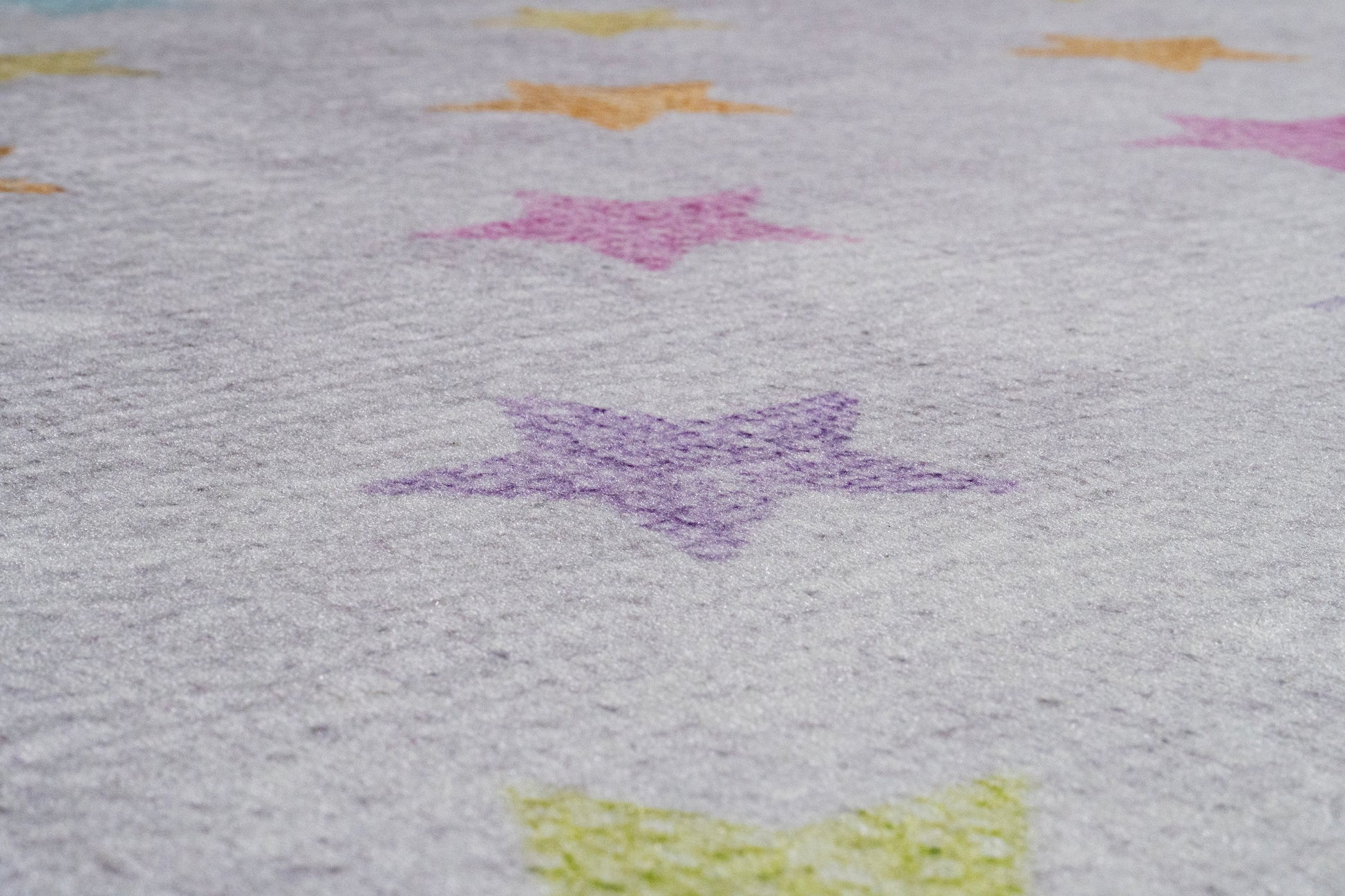 Kidz Children Ivory/Multi Stars No Pile Rug