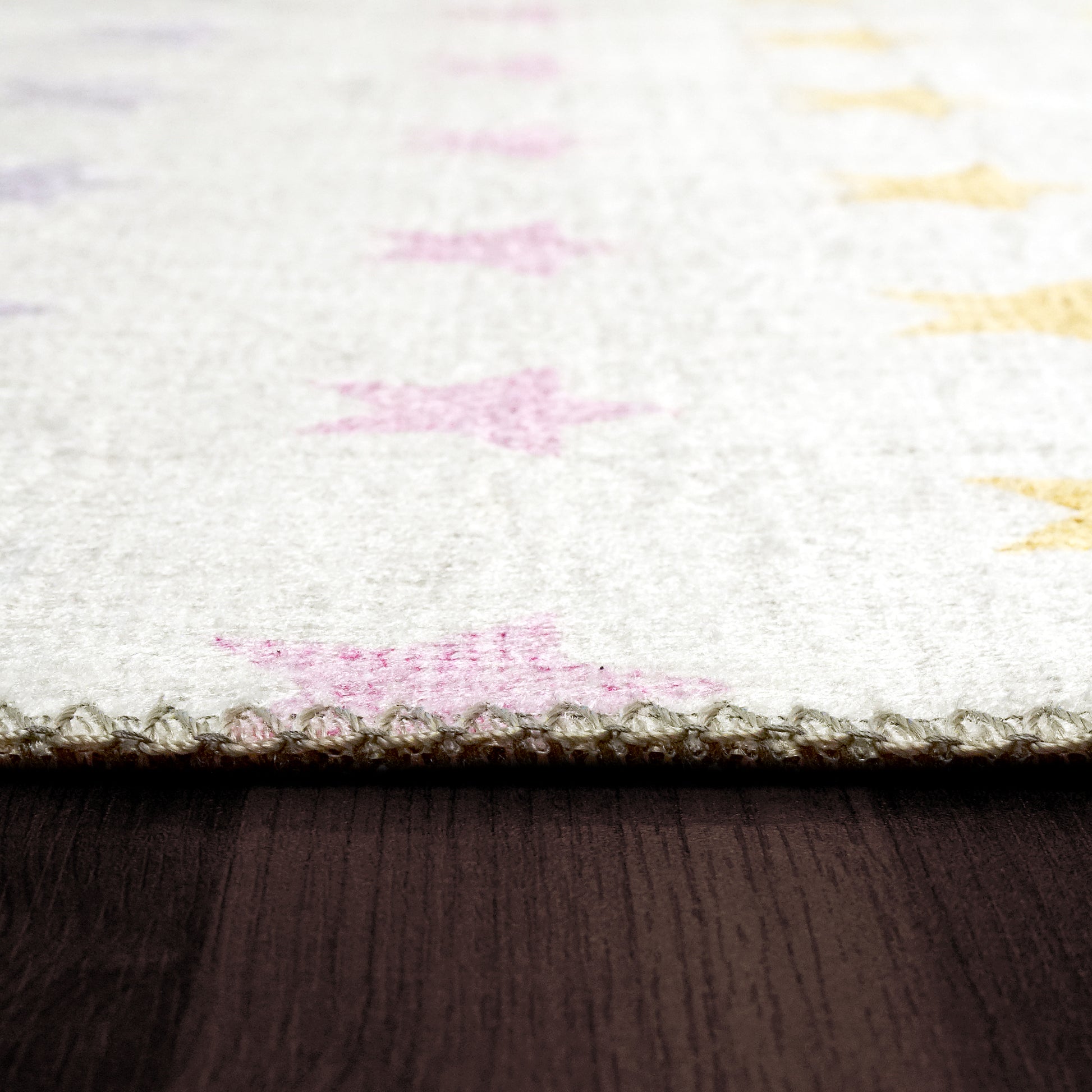 Kidz Children Ivory/Multi Stars No Pile Rug