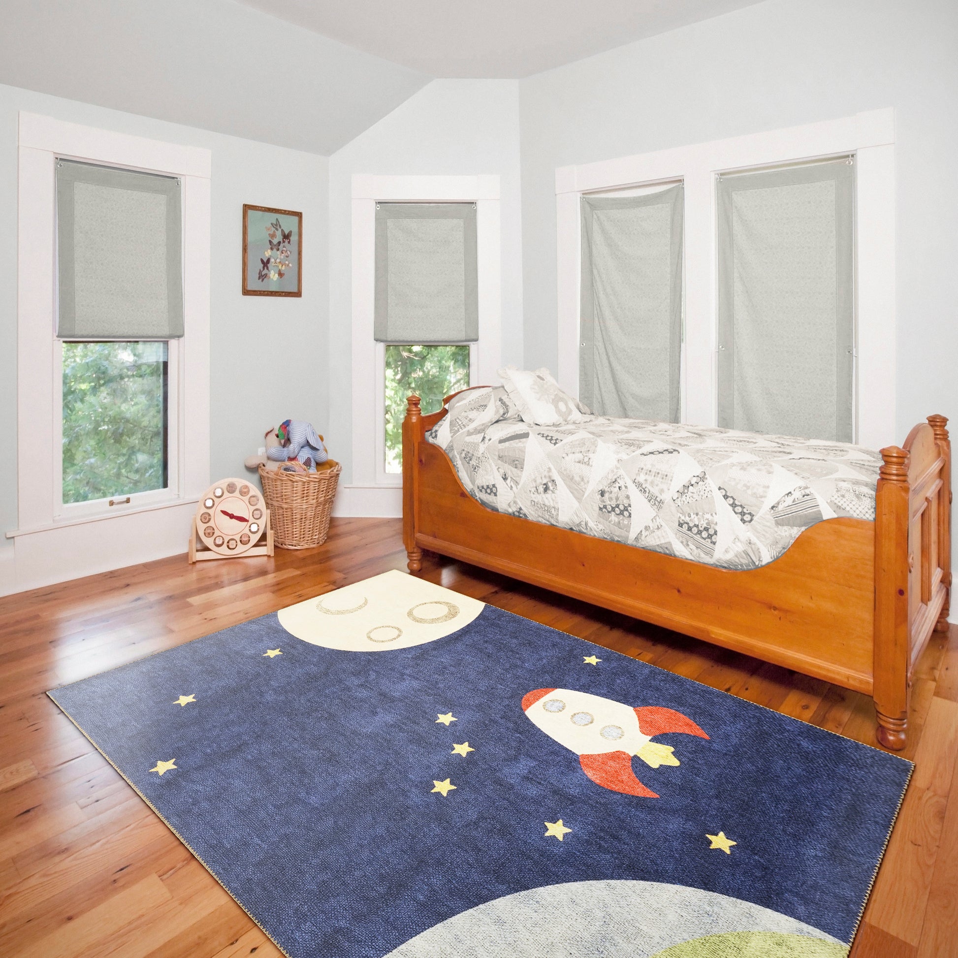 Kidz Children Multi Rocket No Pile Rug