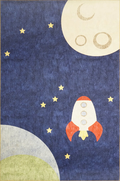 Kidz Children Multi Rocket No Pile Rug