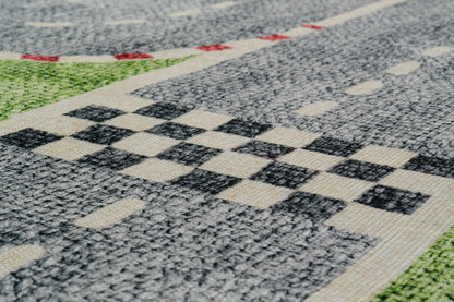 Kidz Children Multi Racetrack No Pile Rug
