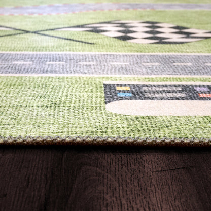 Kidz Children Multi Racetrack No Pile Rug