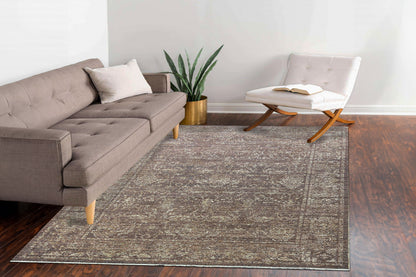 Kyra Transitional Rust Floral Medium Pile Rug