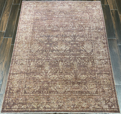 Kyra Transitional Rust Floral Medium Pile Rug