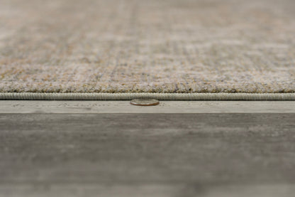 Kyra Transitional Grey/Dark Grey Floral Medium Pile Rug