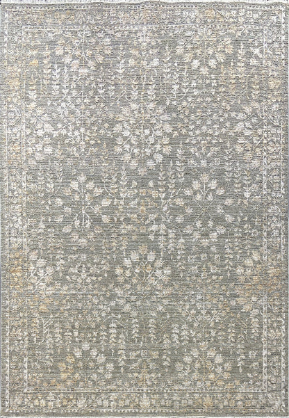Kyra Transitional Grey/Dark Grey Floral Medium Pile Rug