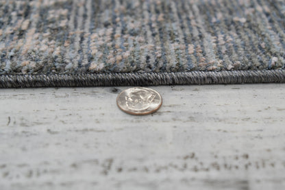 Kyra Modern Grey/Navy Abstract Medium Pile Rug