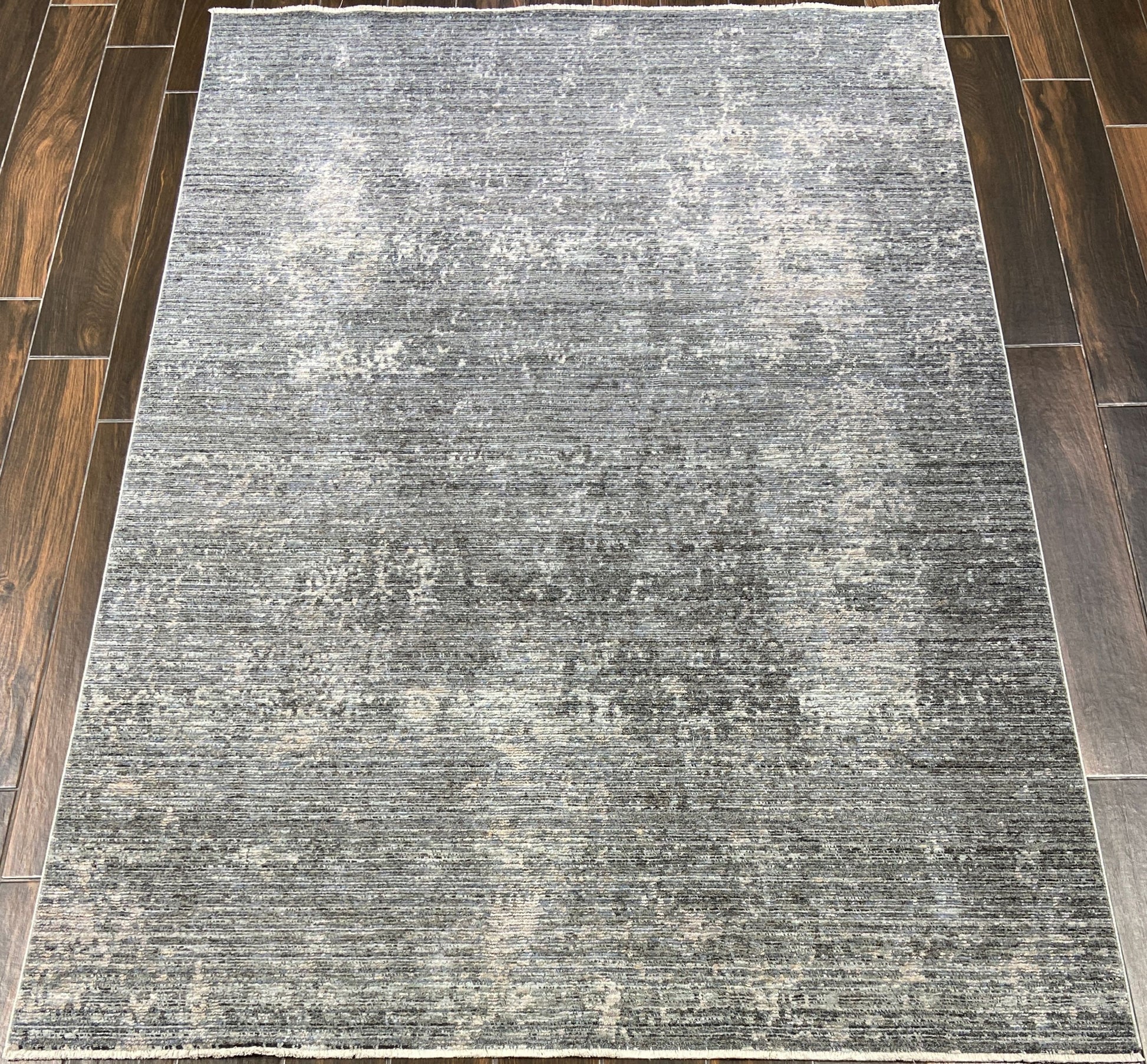 Kyra Modern Grey/Navy Abstract Medium Pile Rug