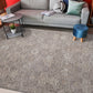 Lara Traditional Beige/Taupe Floral Low Pile Rug