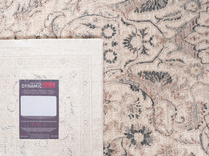 Lara Traditional Ivory/Beige/Grey Medallion Low Pile Rug