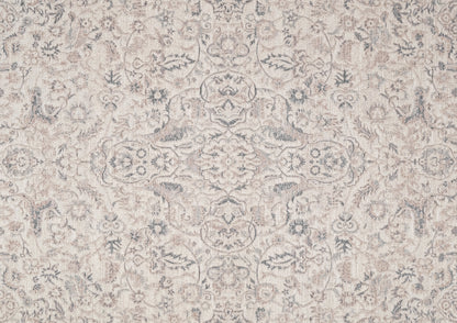 Lara Traditional Ivory/Beige/Grey Medallion Low Pile Rug