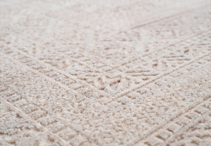 Lara Traditional Taupe Floral Low Pile Rug