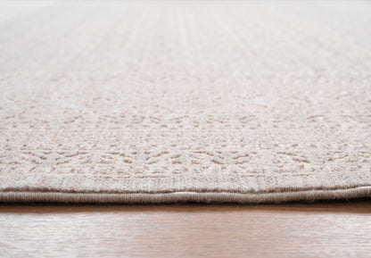 Lara Traditional Taupe Floral Low Pile Rug