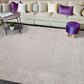 Lara Traditional Taupe Floral Low Pile Rug