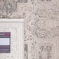 Lara Traditional Ivory/Grey Medallion Low Pile Rug