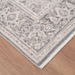 Lara Traditional Ivory/Grey Medallion Low Pile Rug