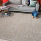 Lara Traditional Beige/Grey Floral Low Pile Rug