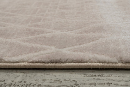 Lazer Modern Grey Geometric Medium Pile Rug