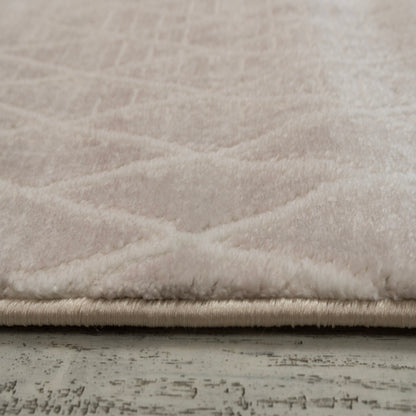 Lazer Modern Grey Geometric Medium Pile Rug