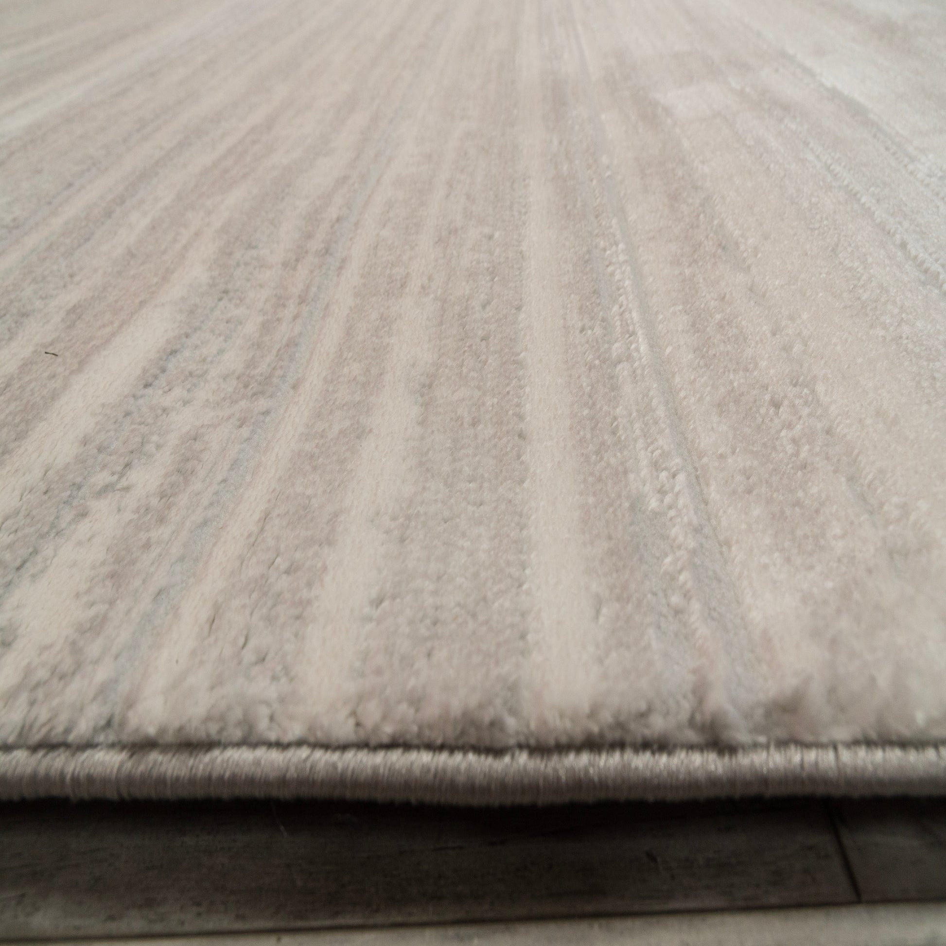 Lazer Modern Light Grey Striped Medium Pile Rug