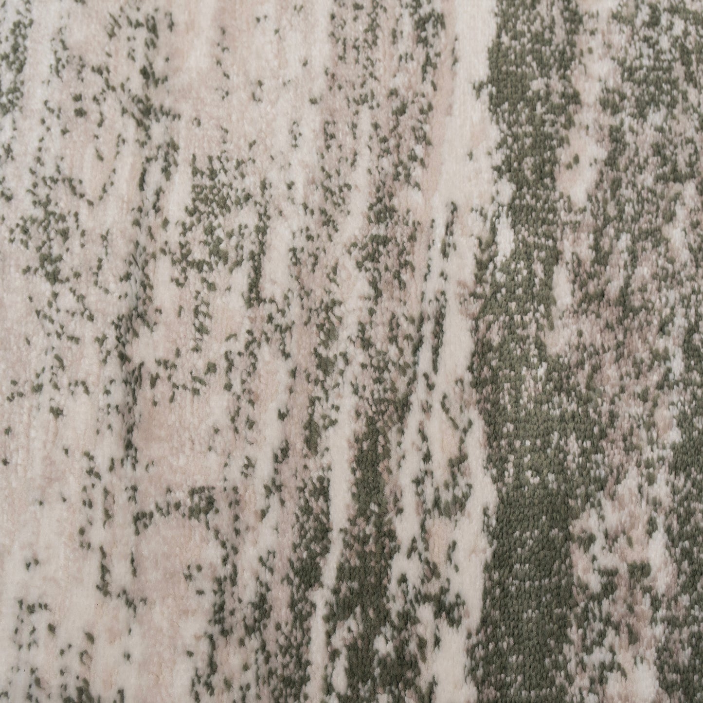Lazer Modern Cream/Green Abstract Medium Pile Rug
