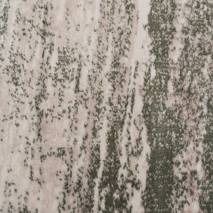 Lazer Modern Cream/Green Abstract Medium Pile Rug
