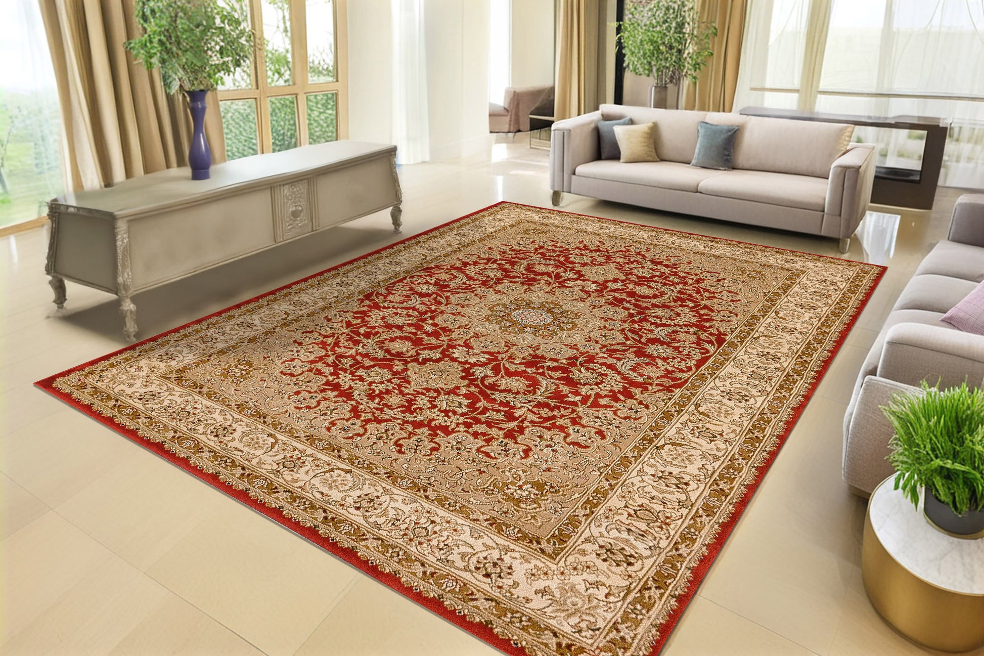 Legacy Traditional Red Classic Medium Pile Rug
