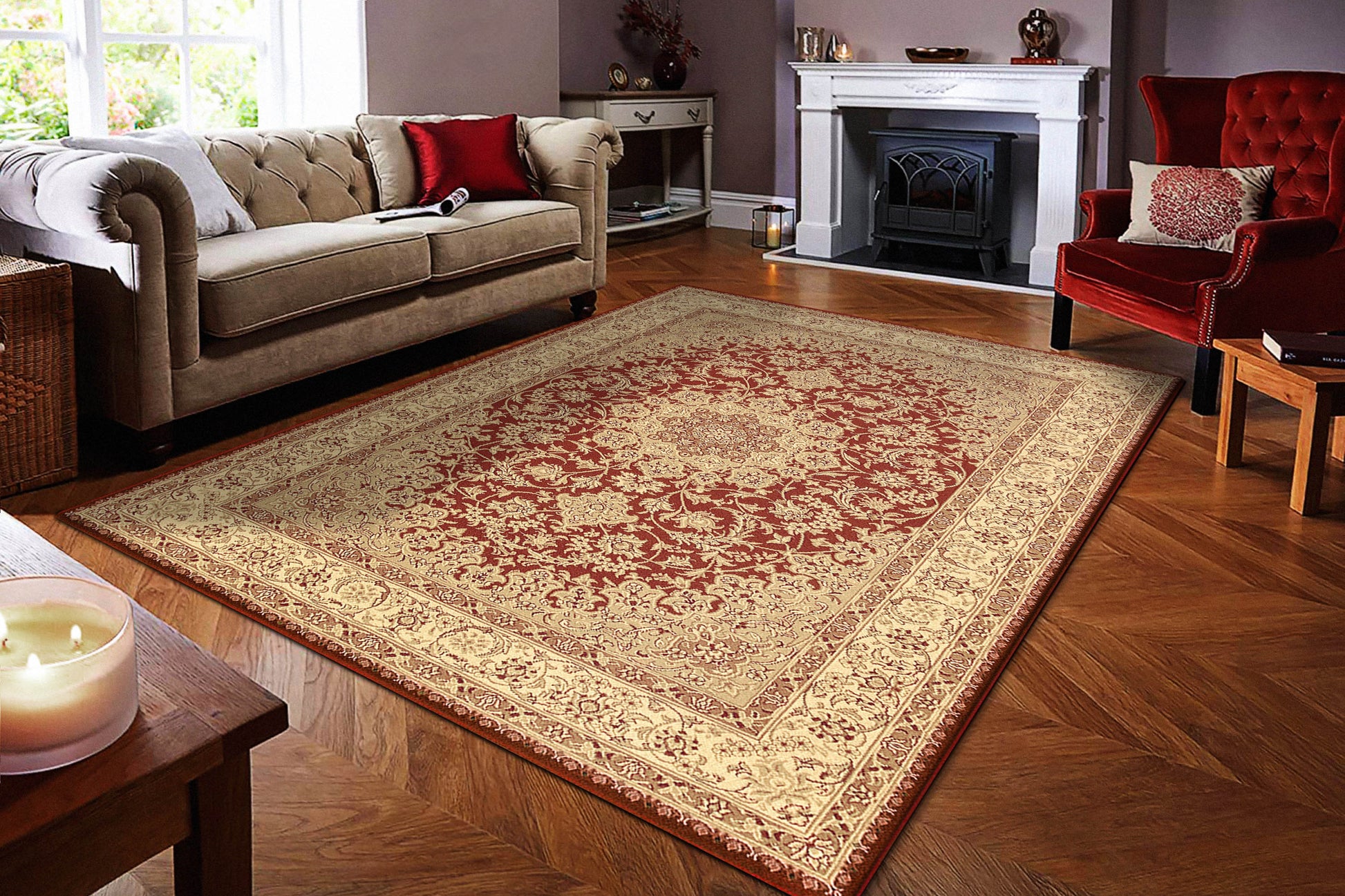 Legacy Traditional Red Classic Medium Pile Rug