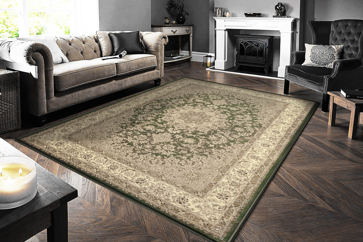 Legacy Traditional Green Classic Medium Pile Rug