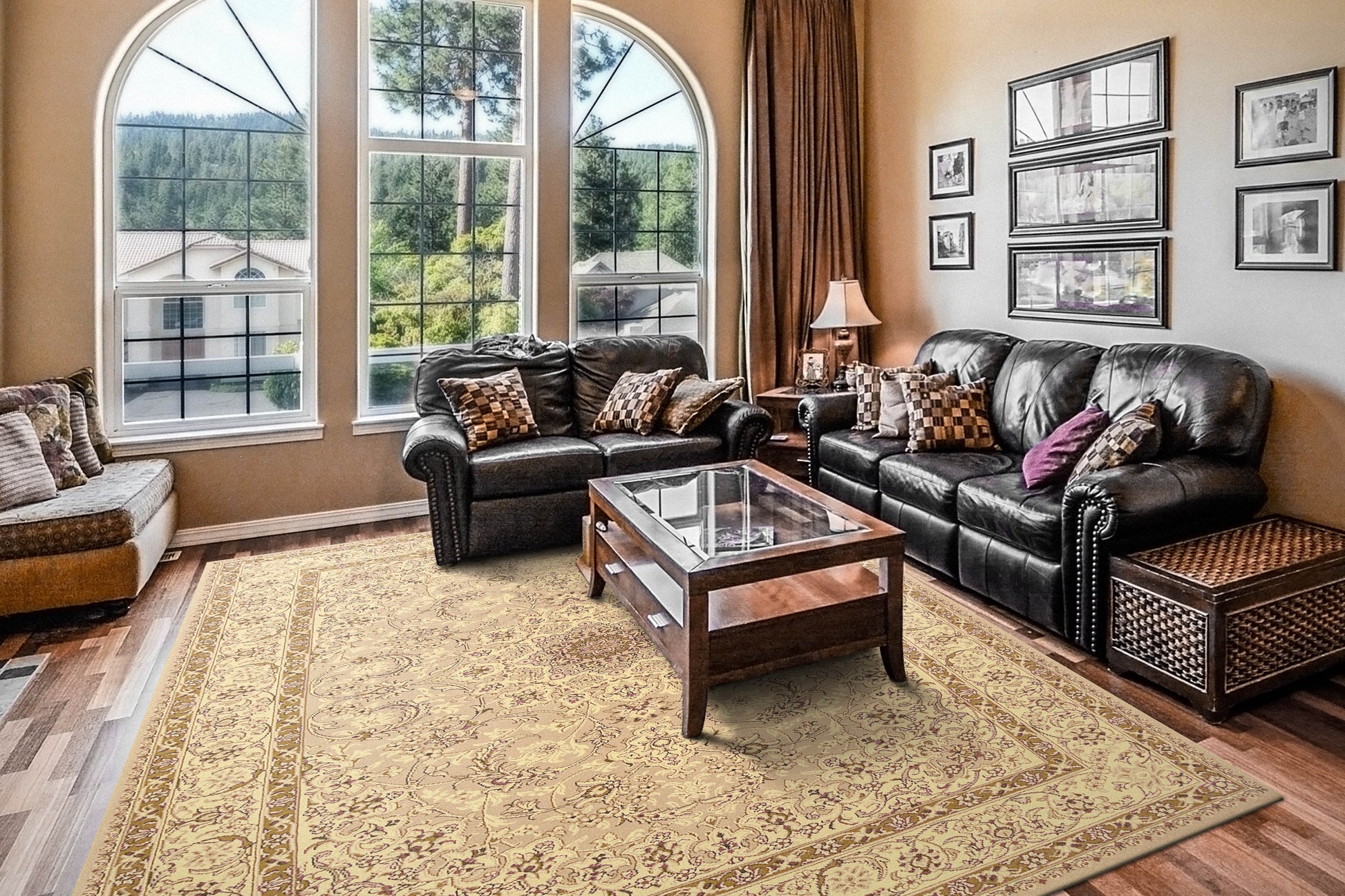 Legacy Traditional Yellow Classic Medium Pile Rug