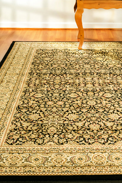 Legacy Traditional Black Classic Medium Pile Rug