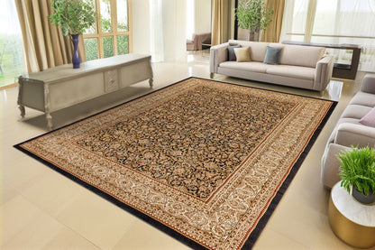 Legacy Traditional Black Classic Medium Pile Rug