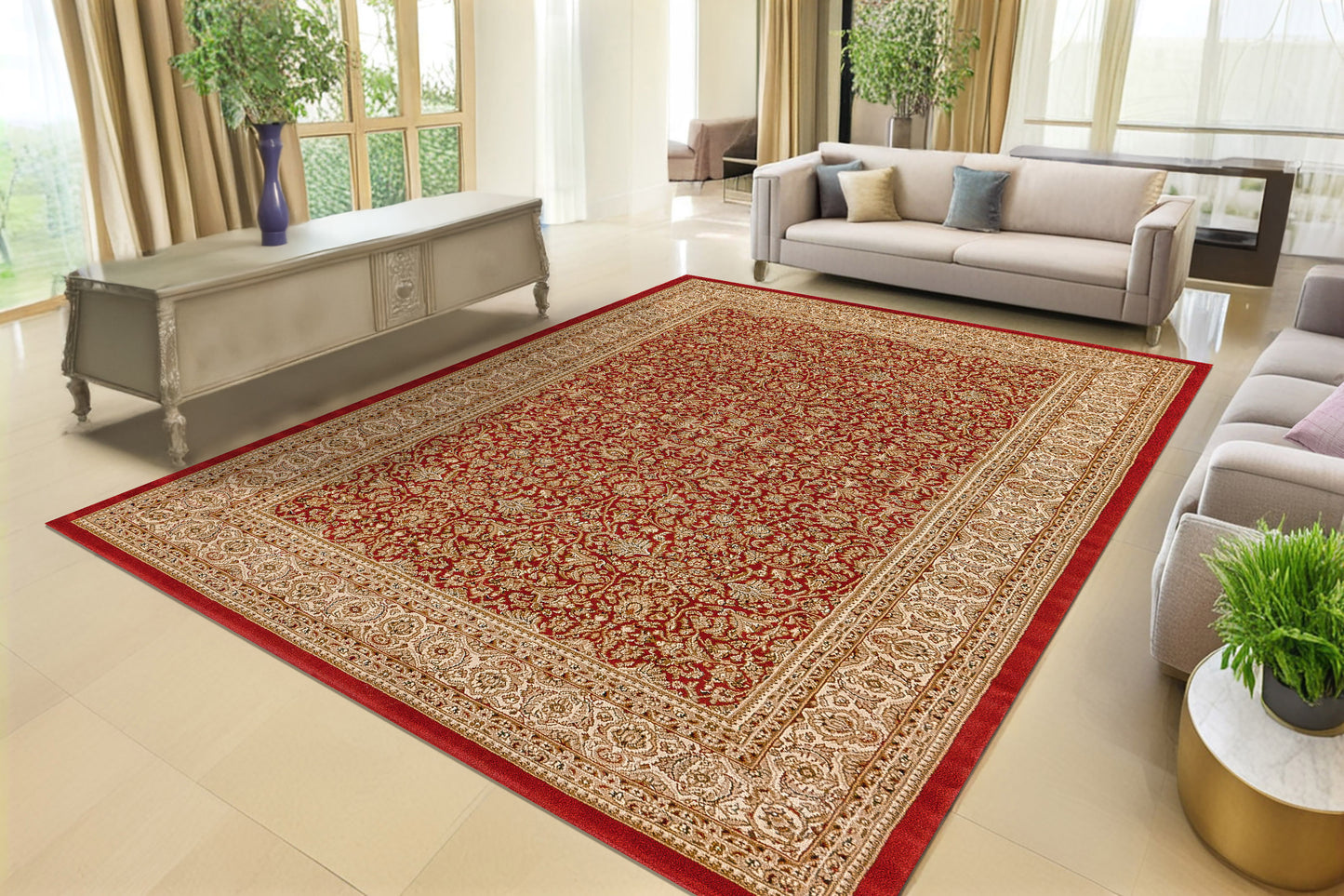 Legacy Traditional Red Classic Medium Pile Rug