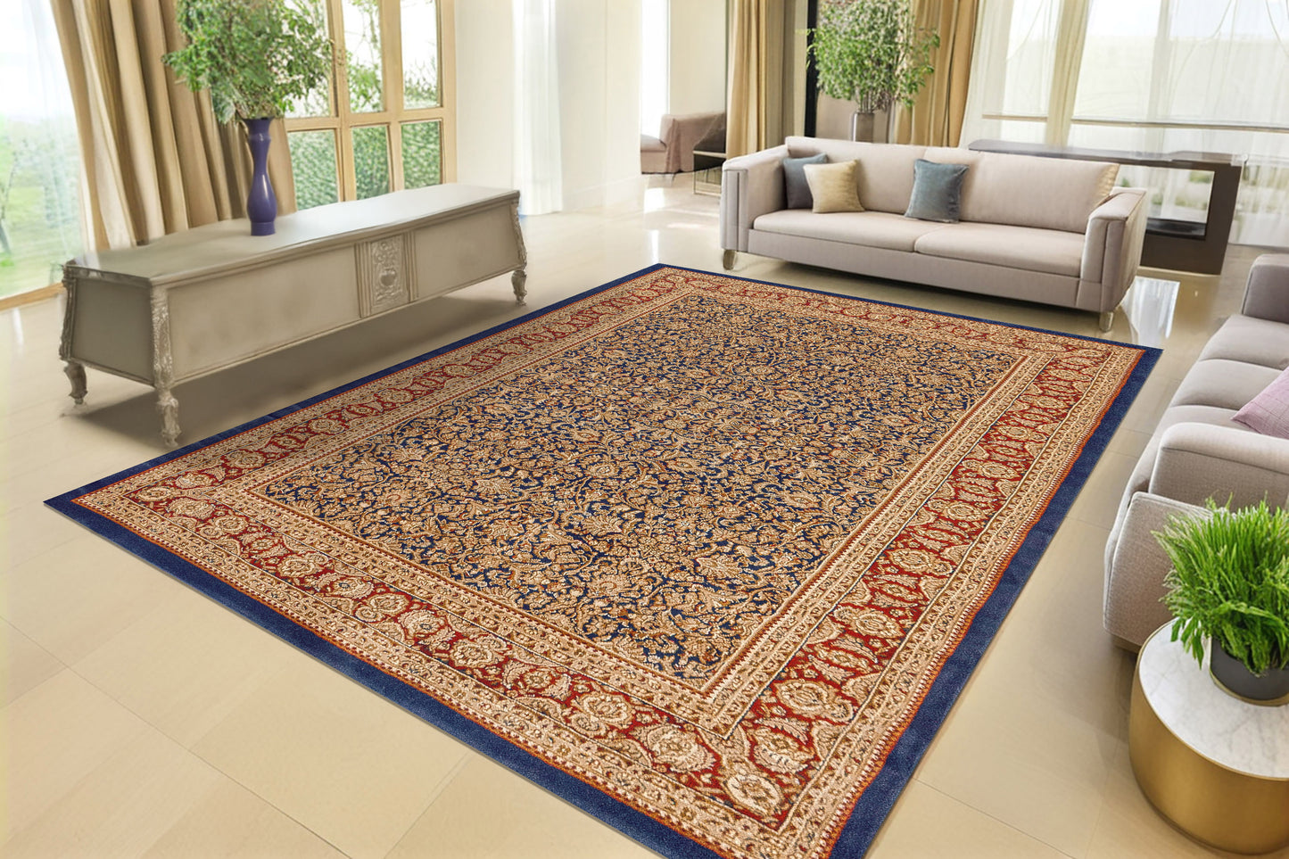 Legacy Traditional Navy Classic Medium Pile Rug
