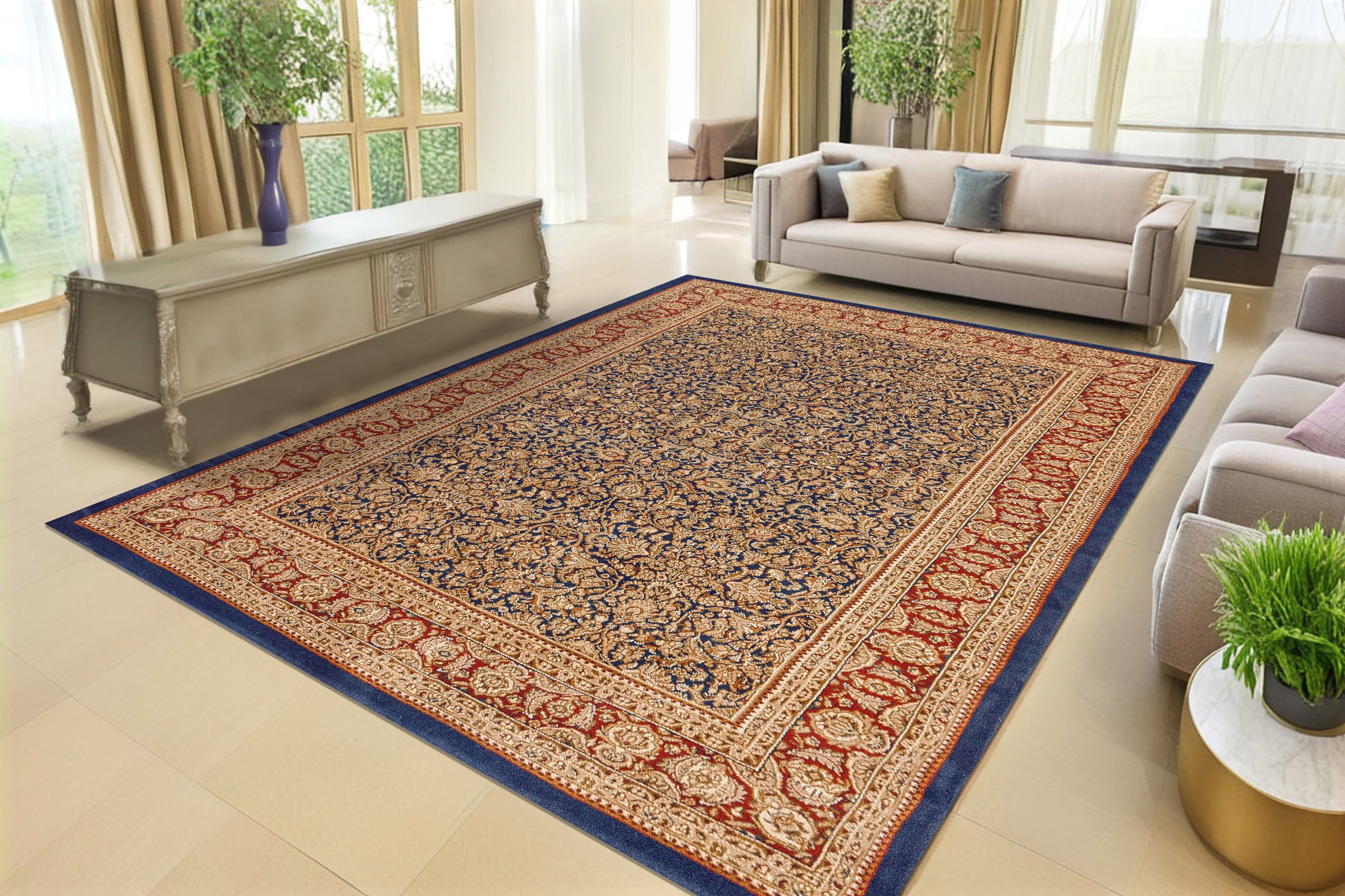 Legacy Traditional Navy Classic Medium Pile Rug