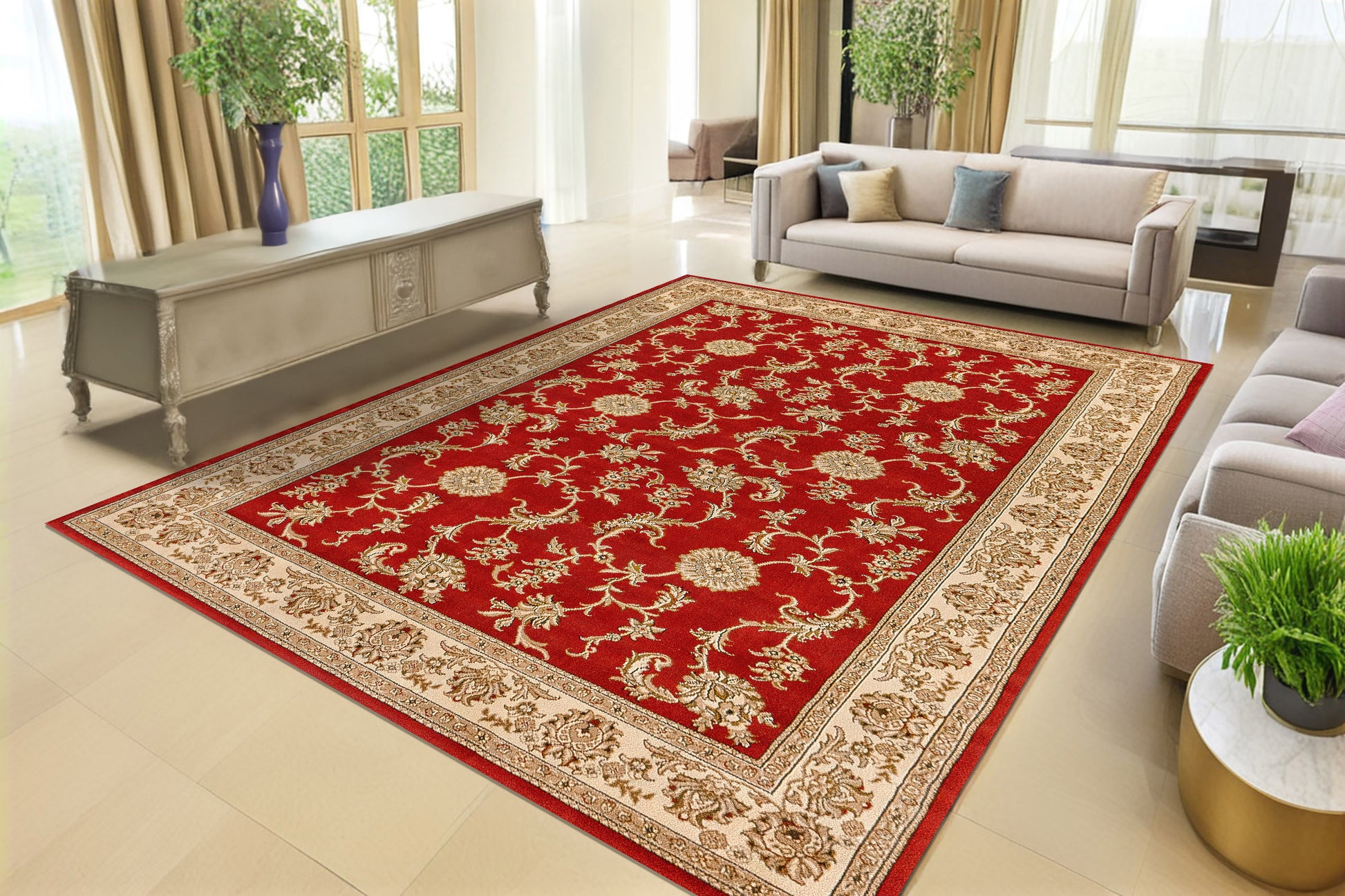 Legacy Traditional Red Classic Medium Pile Rug