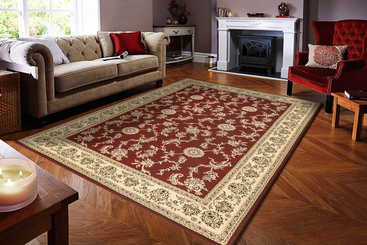 Legacy Traditional Red Classic Medium Pile Rug