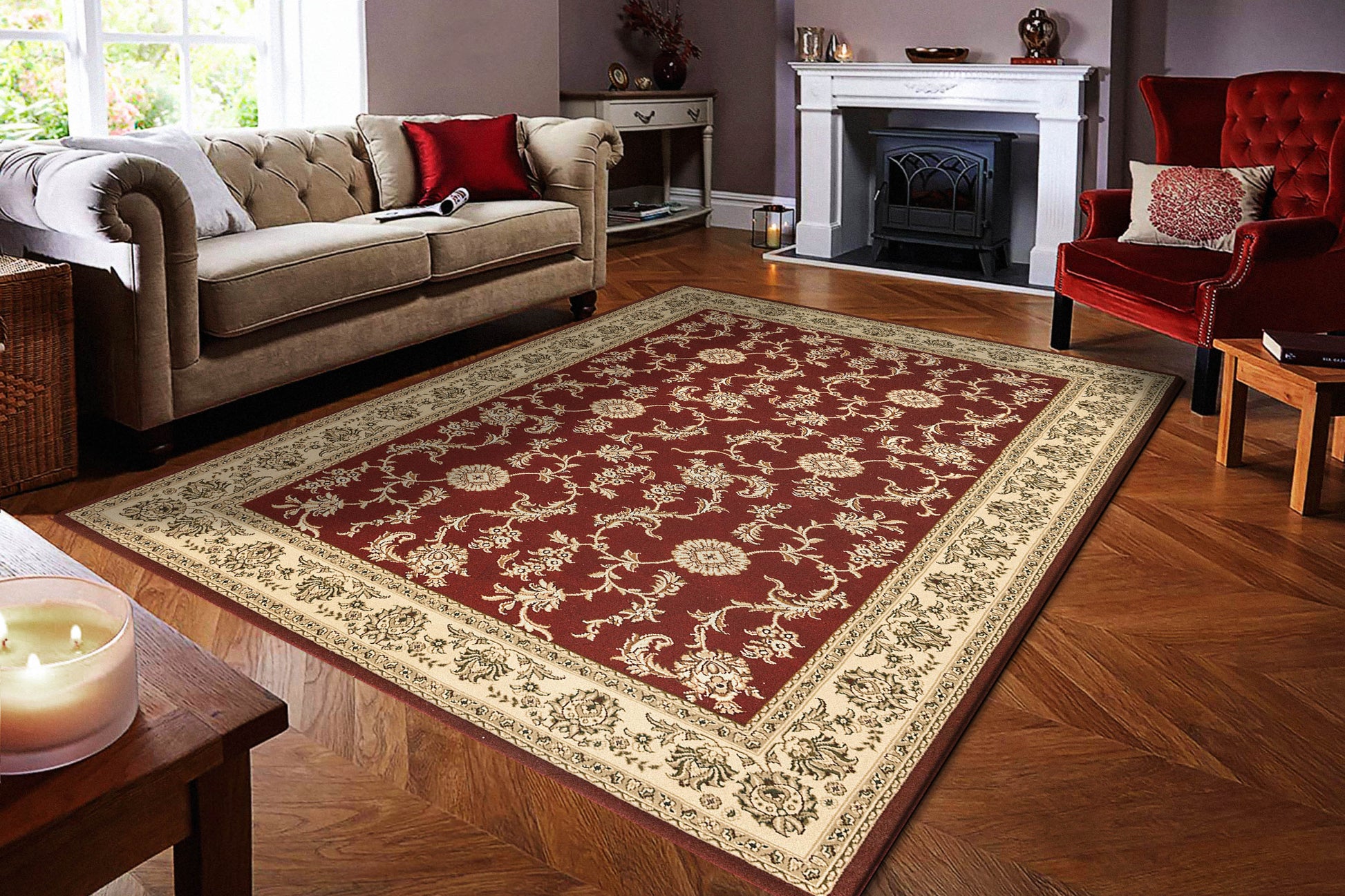 Legacy Traditional Red Classic Medium Pile Rug