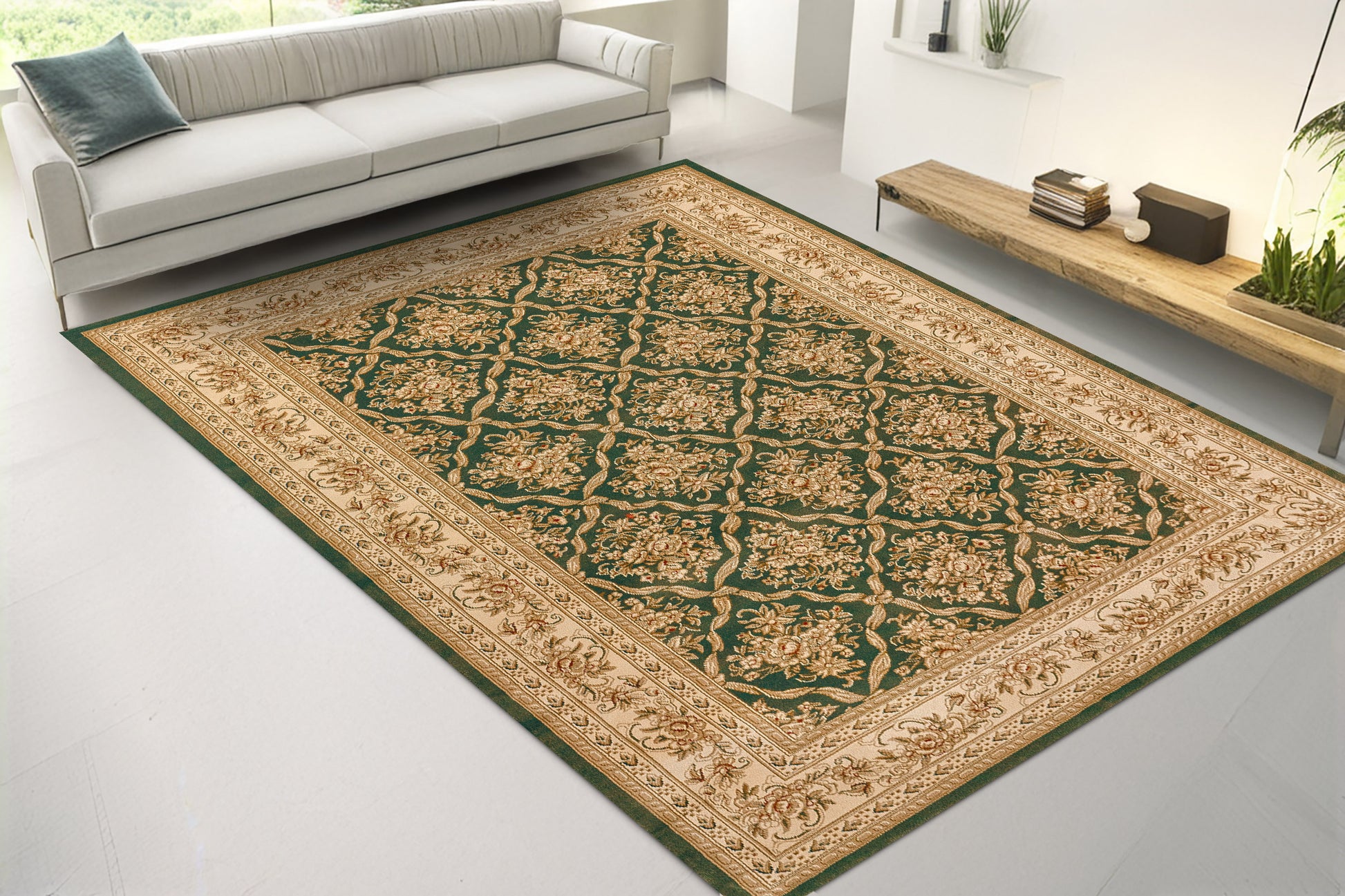 Legacy Traditional Green Classic Medium Pile Rug