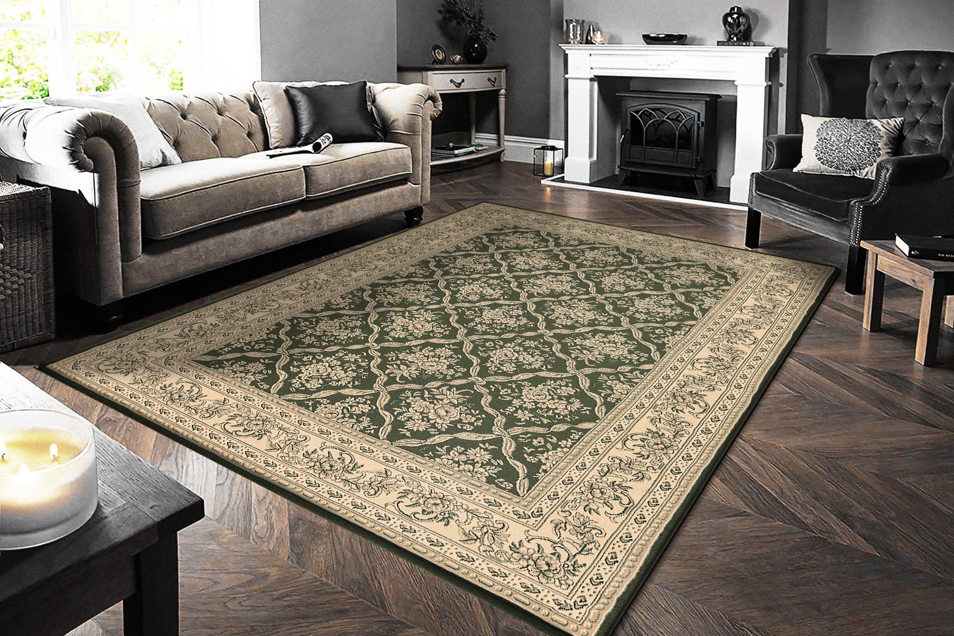 Legacy Traditional Green Classic Medium Pile Rug